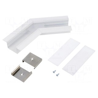 Connector 135° | white | aluminium | Application: VARIO30-05