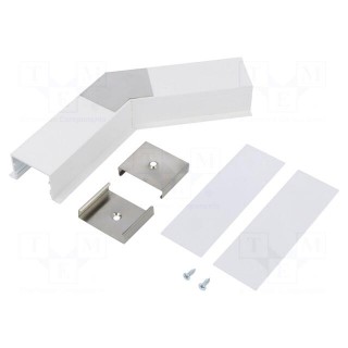 Connector 135° | white | aluminium | Application: VARIO30-07