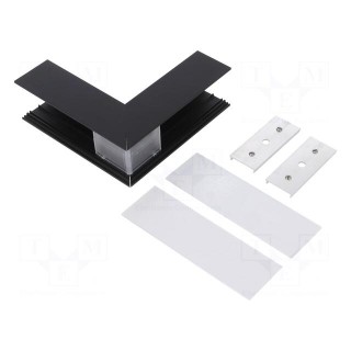 Connector 270° | black | aluminium | Application: VARIO30-02