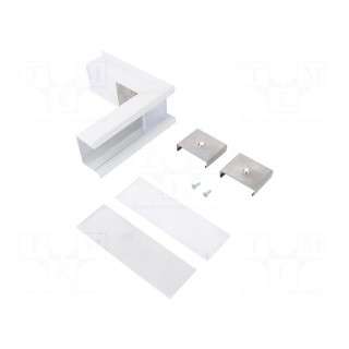 Connector 270° | white | aluminium | Application: VARIO30-07