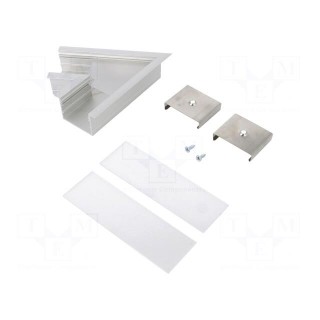 Connector 60° | silver | aluminium | Application: VARIO30-07