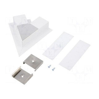 Connector 60° | white | aluminium | Application: VARIO30-05