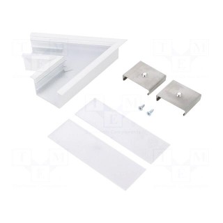 Connector 60° | white | aluminium | Application: VARIO30-07