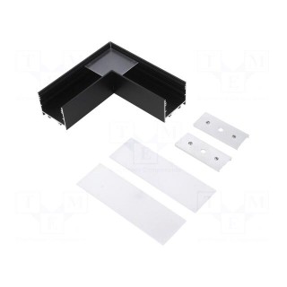 Connector 90° | black | aluminium | anodized | VARIO30-02