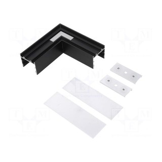 Connector 90° | black | aluminium | Application: VARIO30-02