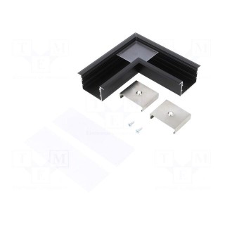 Connector 90° | black | aluminium | anodized | VARIO30-07