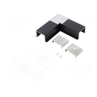 Connector 90° | black | aluminium | anodized | VARIO30-07