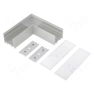 Connector 90° | silver | aluminium | Application: VARIO30-02