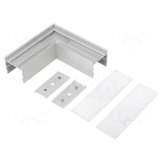 Connector 90° | silver | aluminium | Application: VARIO30-02