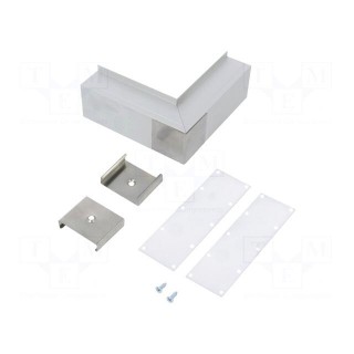 Connector 90° | silver | aluminium | Application: VARIO30-07