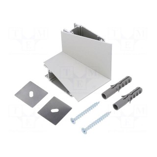 Connector 90° | silver | aluminium | anodized | WALLE12