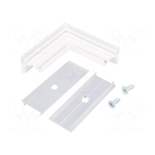 Connector 90° | white | aluminium | Application: CORNER10