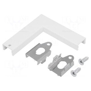 Connector 90° | white | aluminium | Application: SLIM8