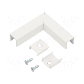 Connector 90° | white | aluminium | SMART10