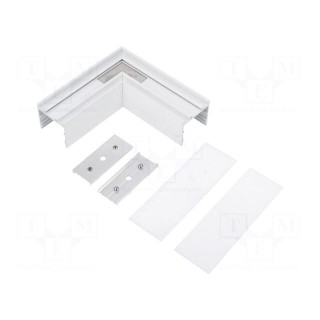 Connector 90° | white | aluminium | Application: VARIO30-02