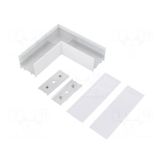 Connector 90° | white | aluminium | Application: VARIO30-02