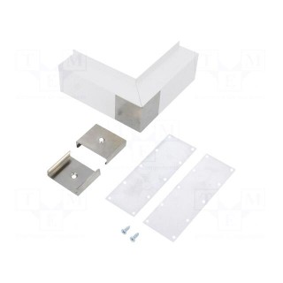 Connector 90° | white | aluminium | VARIO30-07