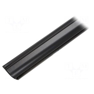 Cover | black | 1m | aluminium | anodized | for profiles,WAY10