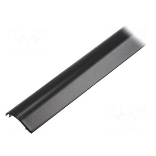 Cover | black | 1m | aluminium | anodized | for profiles,WAY10