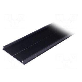 Cover | black | 1m | aluminium | Kind of shutter: C10 | anodized