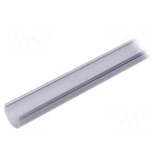 Cover for LED profiles | black | 1m | G22R | push-in