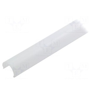 Cover for LED profiles | white | 2m | Kind of shutter: D9 | push-in