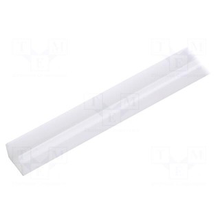 Cover for LED profiles | white | 2m | Kind of shutter: E7 | push-in
