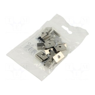 Flexible mounting plate S | natural | 20pcs | stainless steel