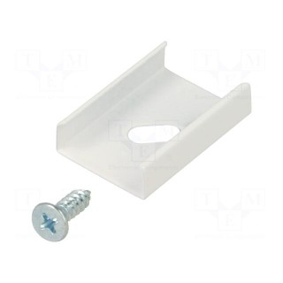 Flexible mounting plate S | white | 20pcs | stainless steel