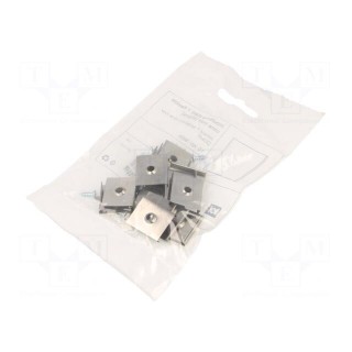 Flexible mounting plate Y | natural | 10set | stainless steel
