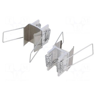 Holder U4 | natural | stainless steel | V: spring | Kit: 2 holders