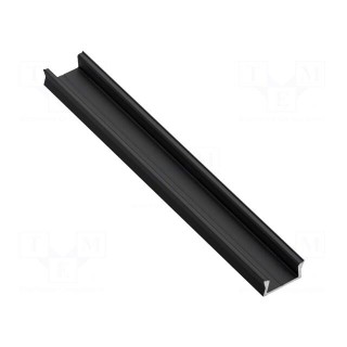 Profiles for LED modules | black | 1m | GLAX MINI | aluminium