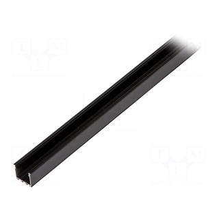 Profiles for LED modules | black | 1m | LOKOM | aluminium | anodized
