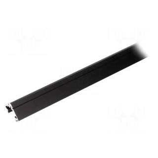Profiles for LED modules | black | L: 1m | 45-ALU | aluminium | angular