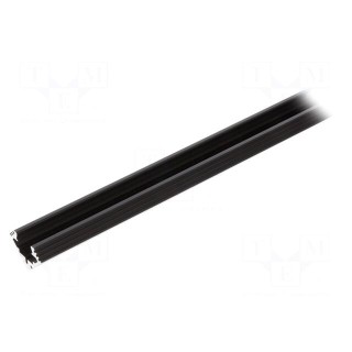 Profiles for LED modules | black | L: 1m | 45-ALU | aluminium | angular