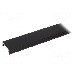 Profiles for LED modules | black | L: 1m | WIDE24 | aluminium | surface