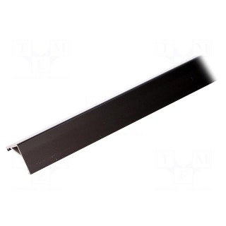 Profiles for LED modules | angular | black | L: 1m | aluminium | 30/60°