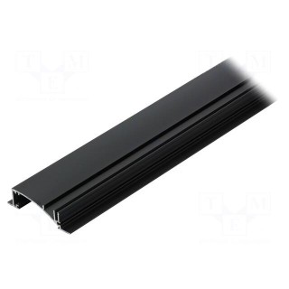 Profiles for LED modules | recessed | black | L: 1m | aluminium