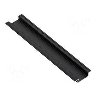 Profiles for LED modules | black | L: 1m | GLAX MINI | aluminium