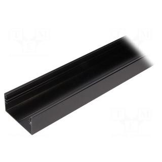 Profiles for LED modules | black | L: 1m | LOWI | aluminium | surface