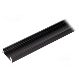 Profiles for LED modules | black | L: 2m | SURFACE14 | aluminium