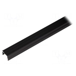 Profiles for LED modules | black | L: 1m | UNI12 | aluminium | surface