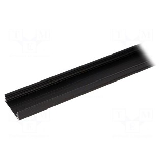 Profiles for LED modules | black | L: 2m | WIDE24 | aluminium | surface