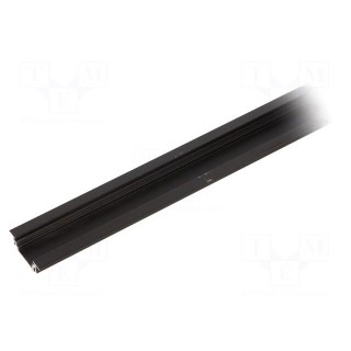 Profiles for LED modules | black | L: 2m | GROOVE10 | aluminium