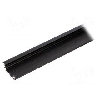Profiles for LED modules | recessed | black | L: 2m | aluminium