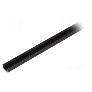Profiles for LED modules | black | L: 2m | SLIM8 | aluminium | surface