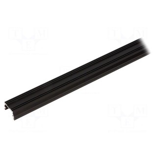 Profiles for LED modules | surface | black | L: 2m | aluminium