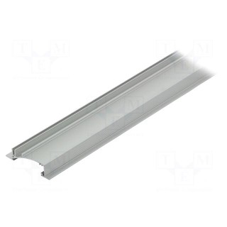 Profiles for LED modules | natural | L: 1m | FLAT8 | aluminium