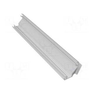 Profiles for LED modules | silver | 1m | GLAX | aluminium | angular