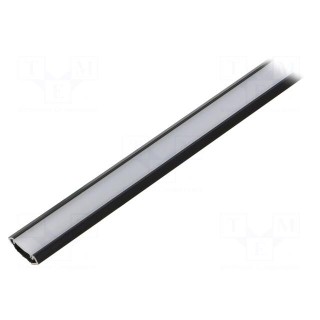 Profiles for LED modules | white | black | L: 1m | aluminium | angular